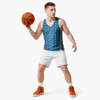 Blue Samoa Malu Tattoo Inspired Basketball Jersey - Polynesian Pride