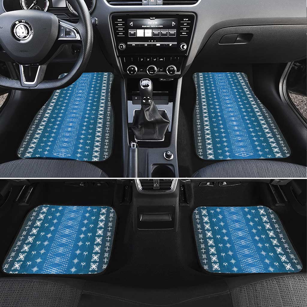 Blue Samoa Malu Tattoo Inspired Car Mats - Polynesian Pride
