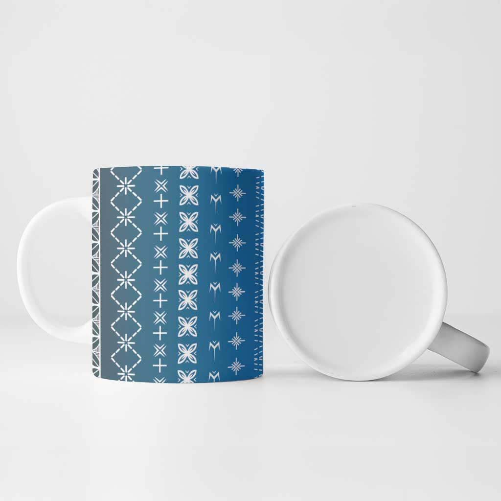 Blue Samoa Malu Tattoo Inspired Ceramic Mug - Polynesian Pride