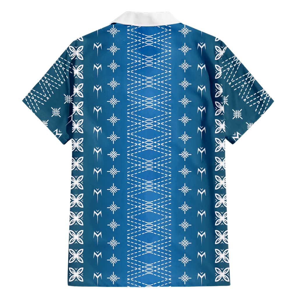 Blue Samoa Malu Tattoo Inspired Hawaiian Shirt - Polynesian Pride