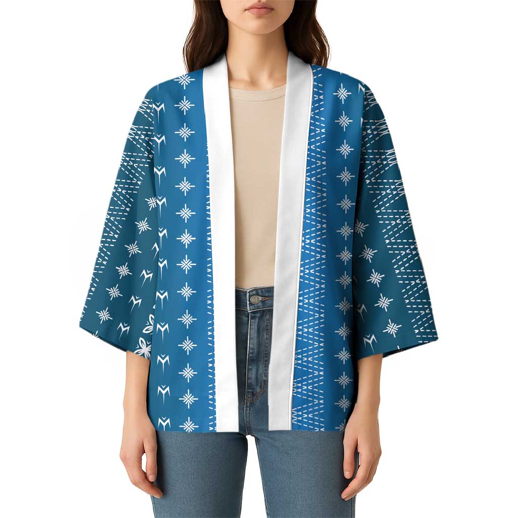 Blue Samoa Malu Tattoo Inspired Kimono - Polynesian Pride