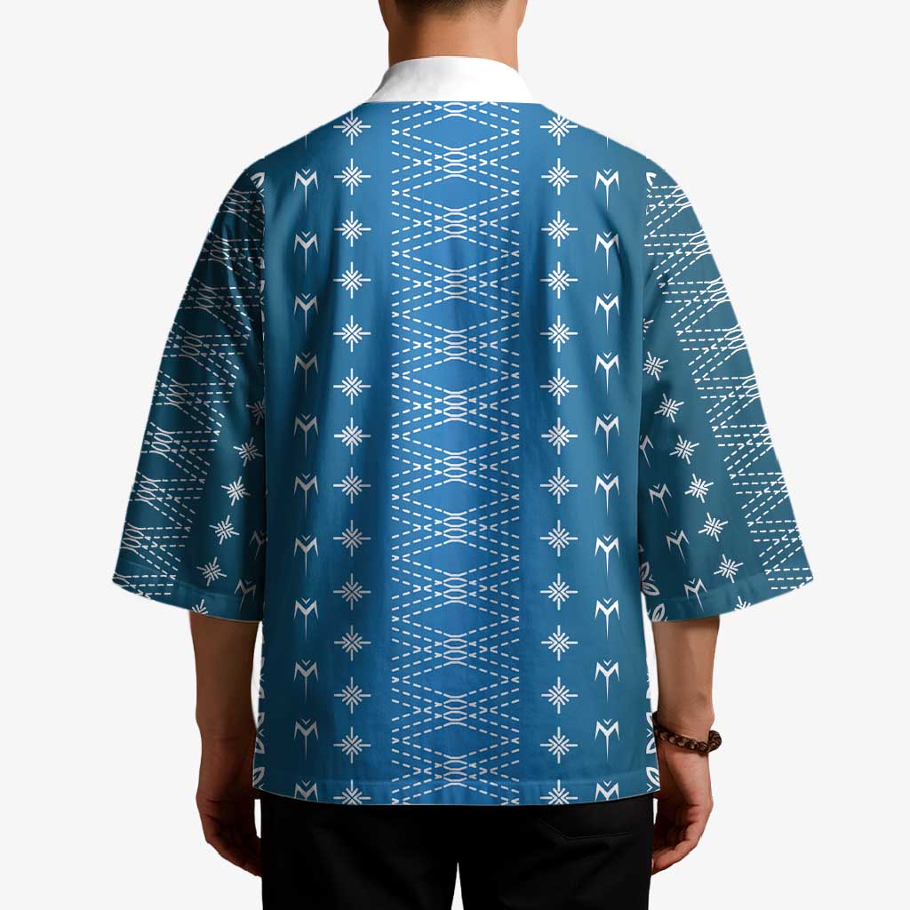 Blue Samoa Malu Tattoo Inspired Kimono - Polynesian Pride