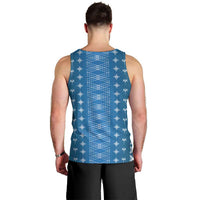 Blue Samoa Malu Tattoo Inspired Men Tank Top - Polynesian Pride