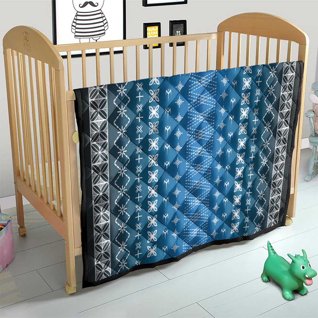 Blue Samoa Malu Tattoo Inspired Quilt - Polynesian Pride