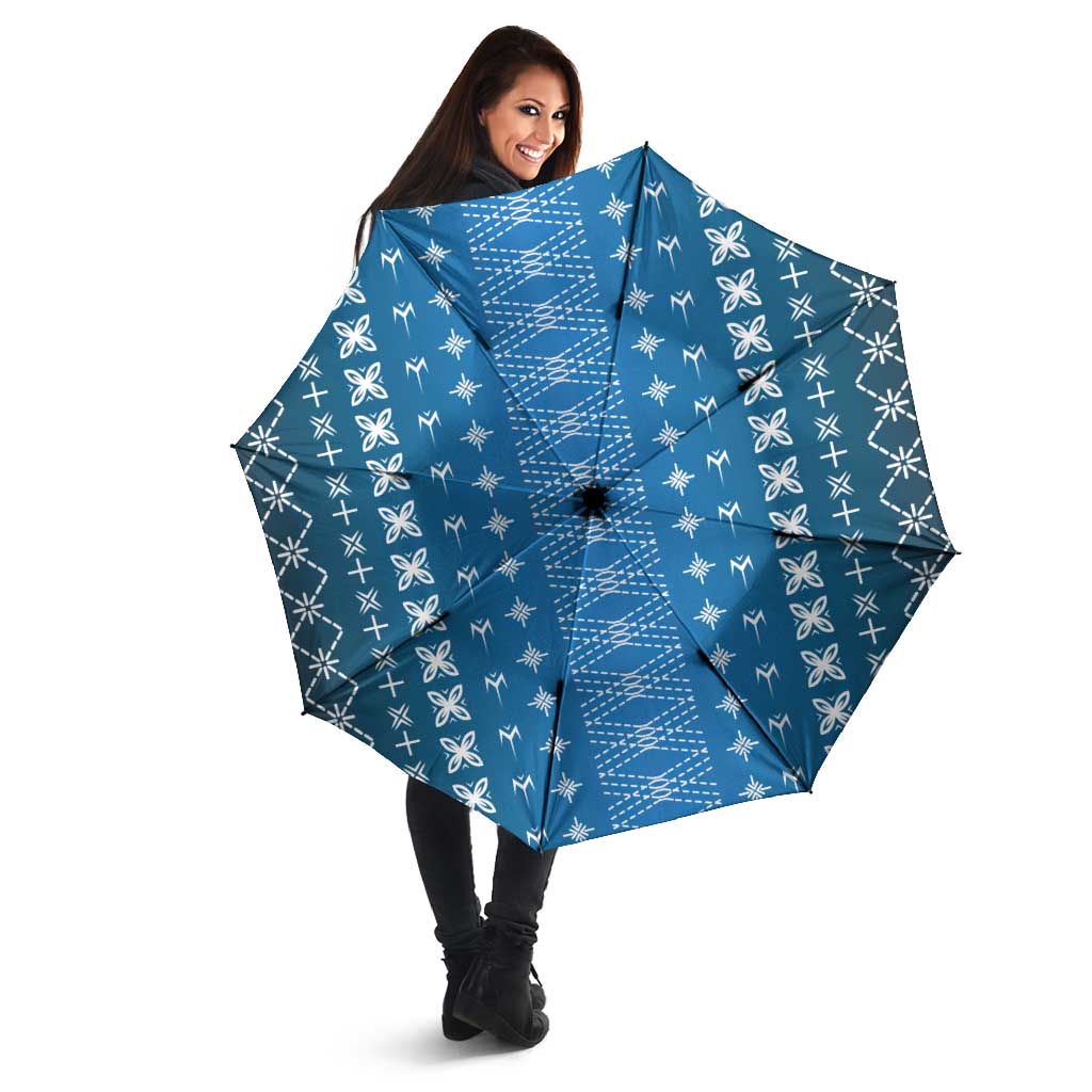 Blue Samoa Malu Tattoo Inspired Umbrella - Polynesian Pride
