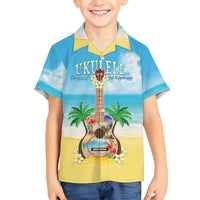 Hawaiian Ukulele Family Matching Long Sleeve Bodycon Dress and Hawaiian Shirt Sound Of Happiness LT05 Son's Shirt Colorful - Polynesian Pride