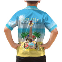 Hawaiian Ukulele Family Matching Mermaid Dress and Hawaiian Shirt Sound Of Happiness LT05 - Polynesian Pride