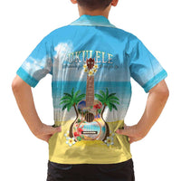 Hawaiian Ukulele Family Matching Tank Maxi Dress and Hawaiian Shirt Sound Of Happiness LT05 - Polynesian Pride