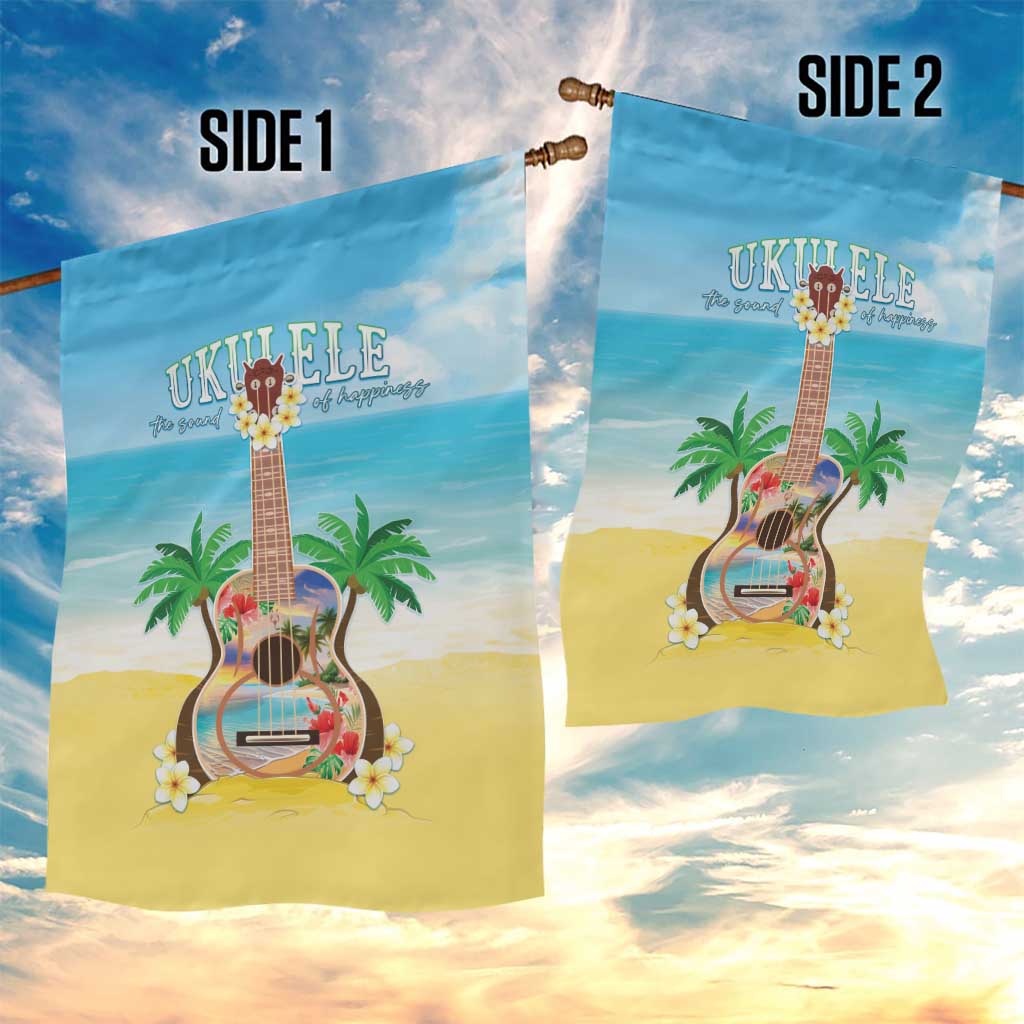 Hawaiian Ukulele Garden Flag Sound Of Happiness