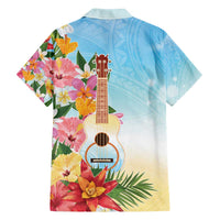 National Ukulele Day Family Matching Off The Shoulder Long Sleeve Dress and Hawaiian Shirt Tropical Vibe LT05 - Polynesian Pride