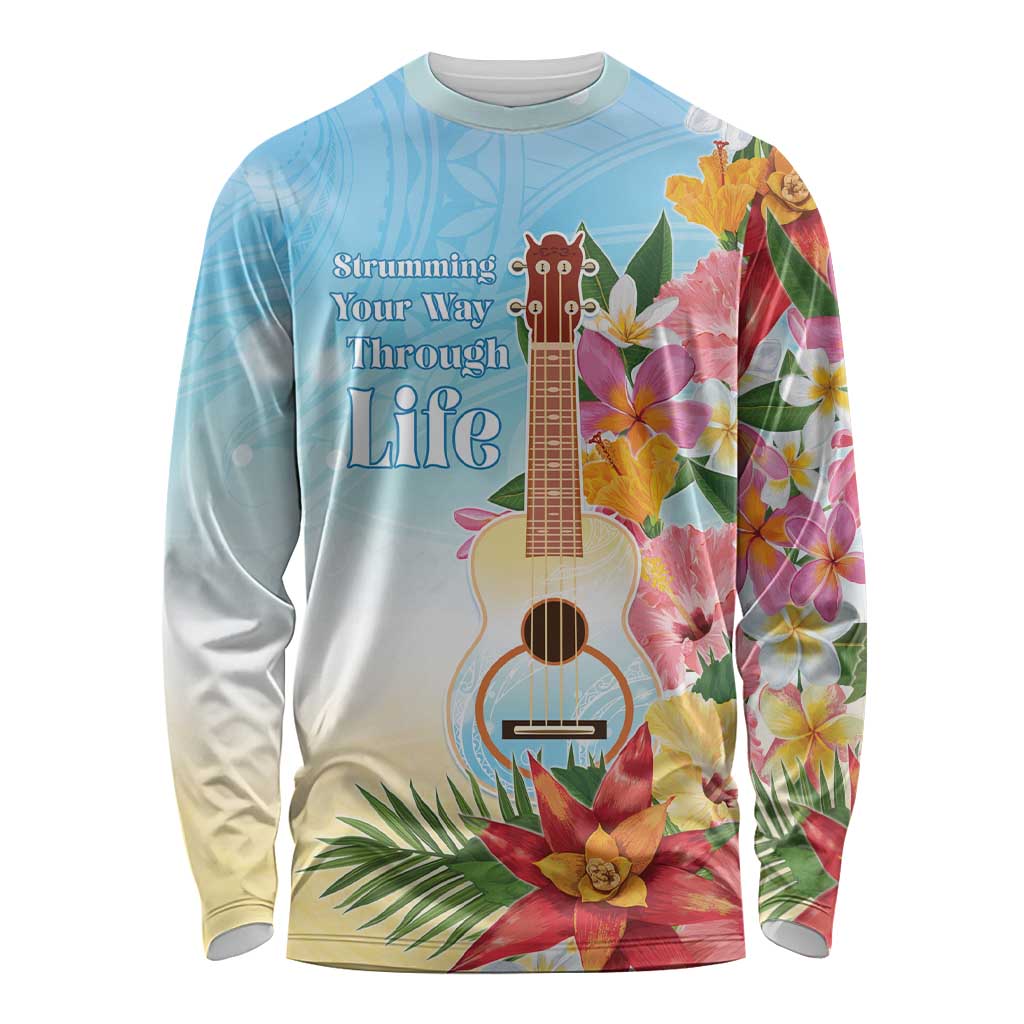 National Ukulele Day Long Sleeve Shirt Tropical Vibe