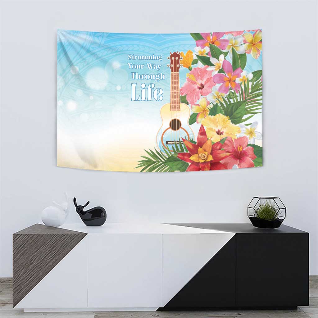 National Ukulele Day Tapestry Tropical Vibe