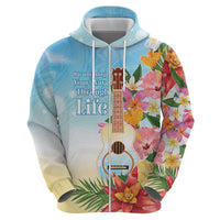 National Ukulele Day Zip Hoodie Tropical Vibe