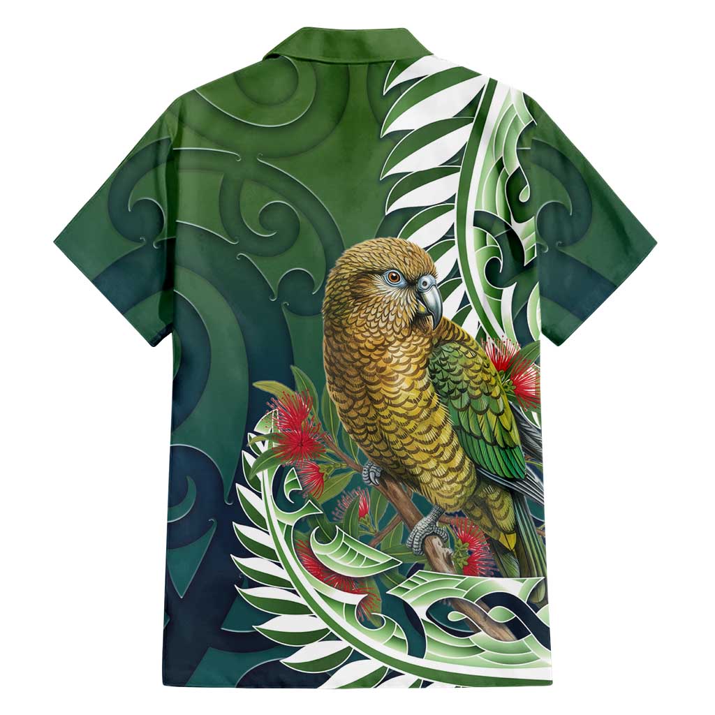 New Zealand Kea Bird Family Matching Puletasi and Hawaiian Shirt With Maori Koru Fern LT05 - Polynesian Pride