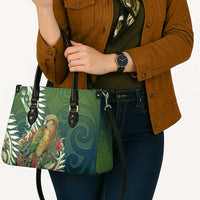 New Zealand Kea Bird Leather Bag With Maori Koru Fern - Polynesian Pride