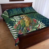 New Zealand Kea Bird Quilt Bed Set With Maori Koru Fern LT05 - Polynesian Pride