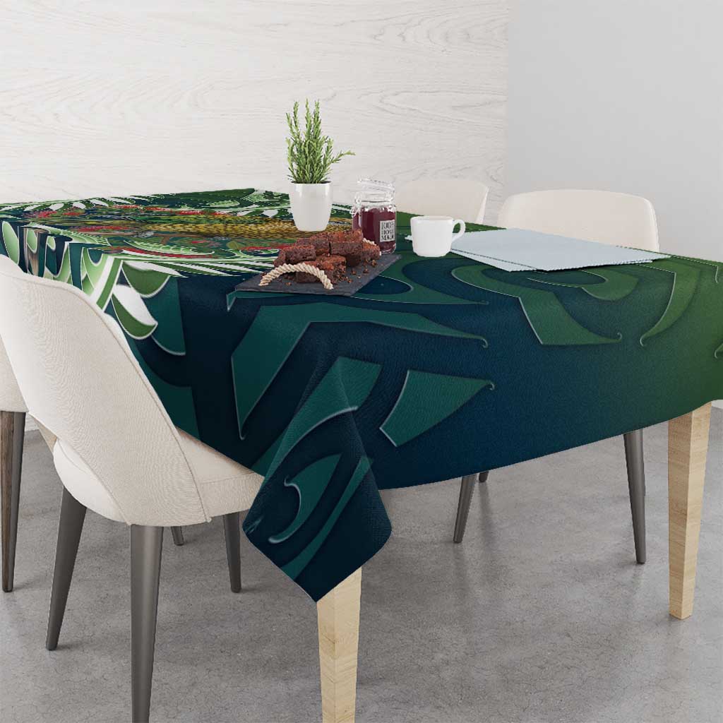 New Zealand Kea Bird Tablecloth With Maori Koru Fern - Polynesian Pride