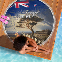 New Zealand ANZAC Day Beach Blanket The Lonesome Pine With Soldier Fern LT05 - Polynesian Pride