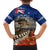New Zealand ANZAC Day Family Matching Off Shoulder Maxi Dress and Hawaiian Shirt The Lonesome Pine With Soldier Fern LT05 - Polynesian Pride