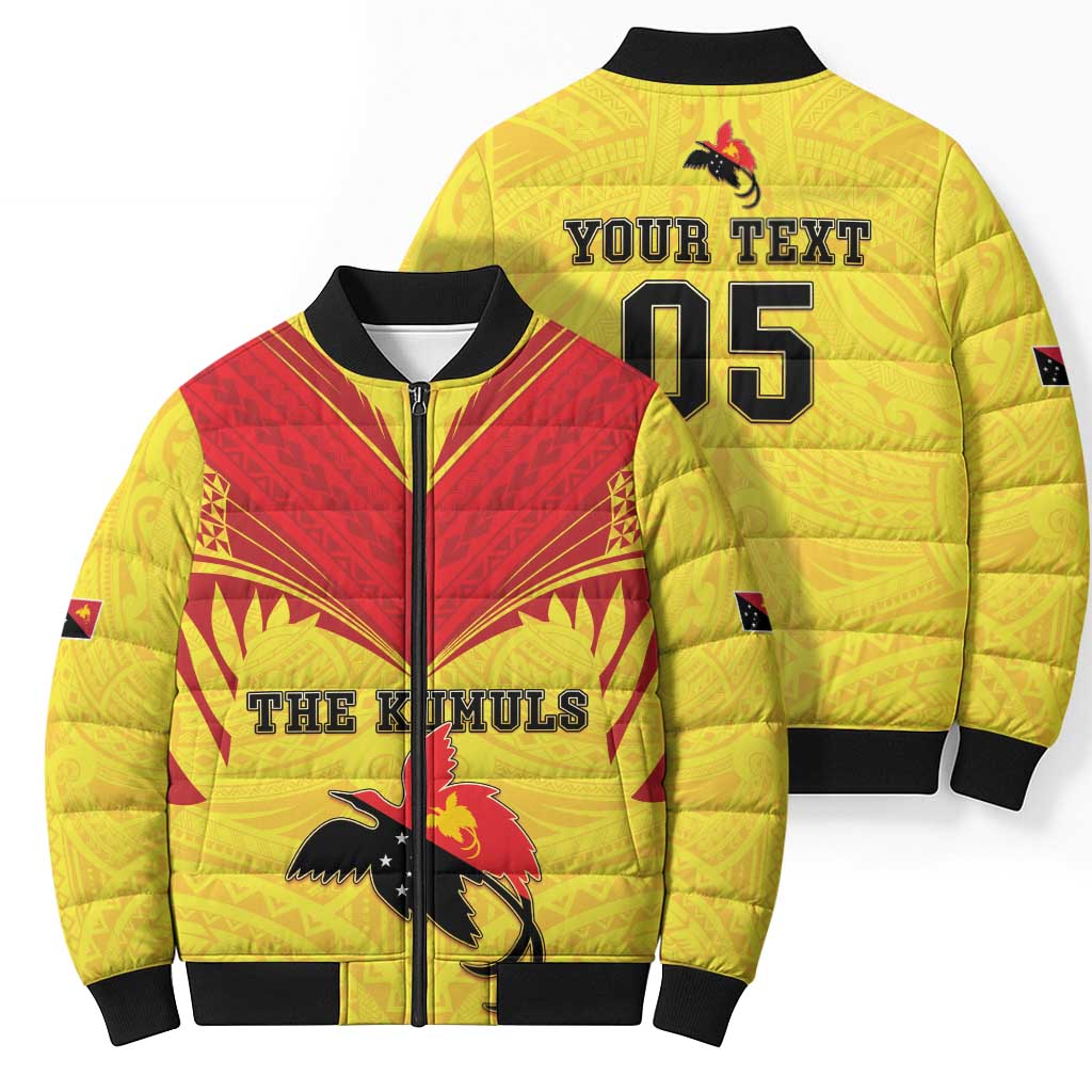 Papua New Guinea Rugby Custom Bomber Puffer Jacket Kumuls Heritage