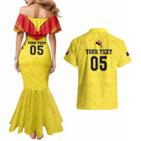 Papua New Guinea Rugby Custom Couples Matching Mermaid Dress and Hawaiian Shirt Kumuls Heritage