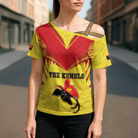 Papua New Guinea Rugby Custom Cross Shoulder Shirt Kumuls Heritage