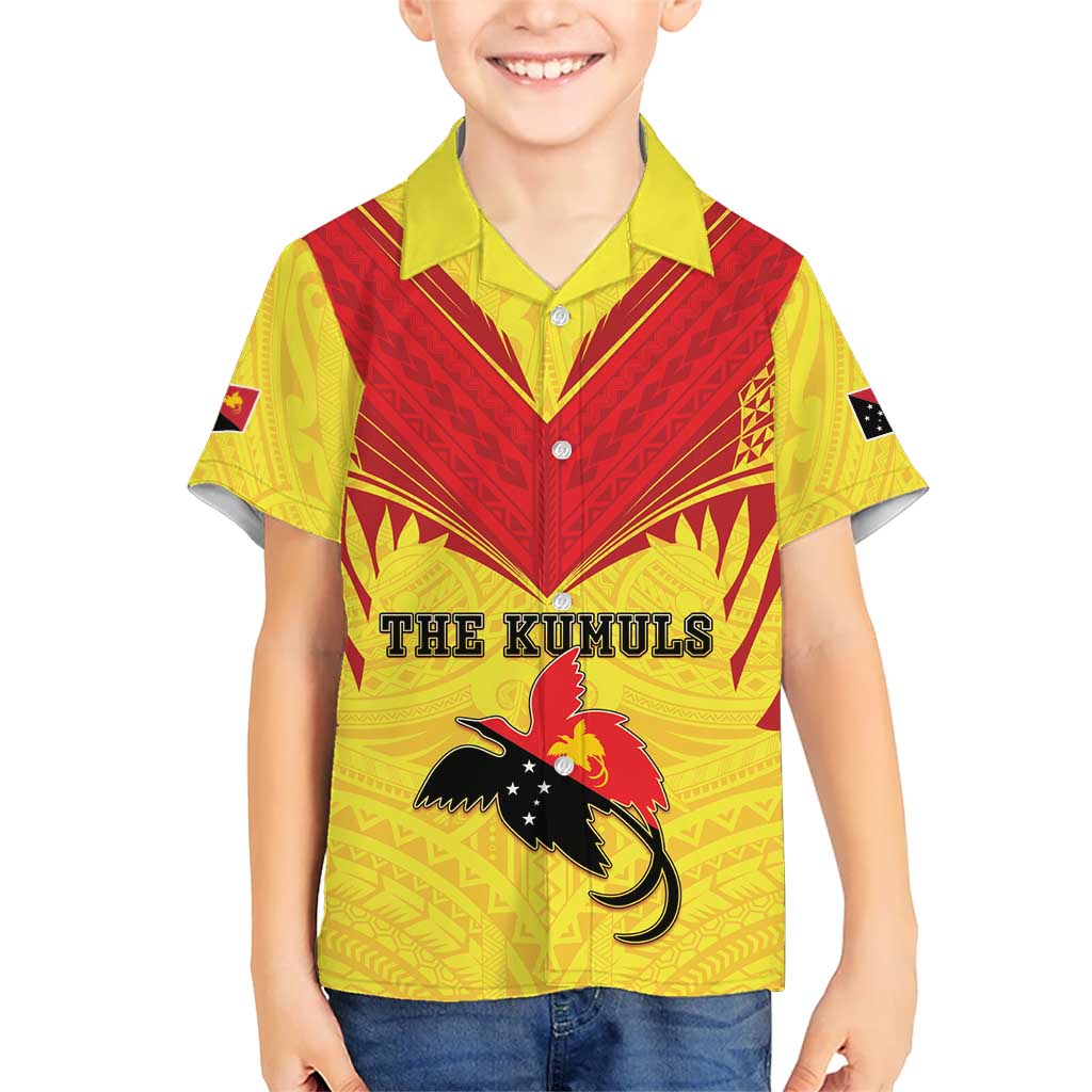 Papua New Guinea Rugby Custom Kid Hawaiian Shirt Kumuls Heritage