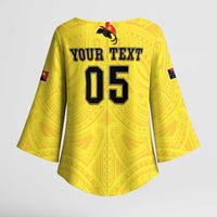 Papua New Guinea Rugby Custom Kimono Sleeve Blouse Kumuls Heritage