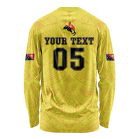 Papua New Guinea Rugby Custom Long Sleeve Shirt Kumuls Heritage