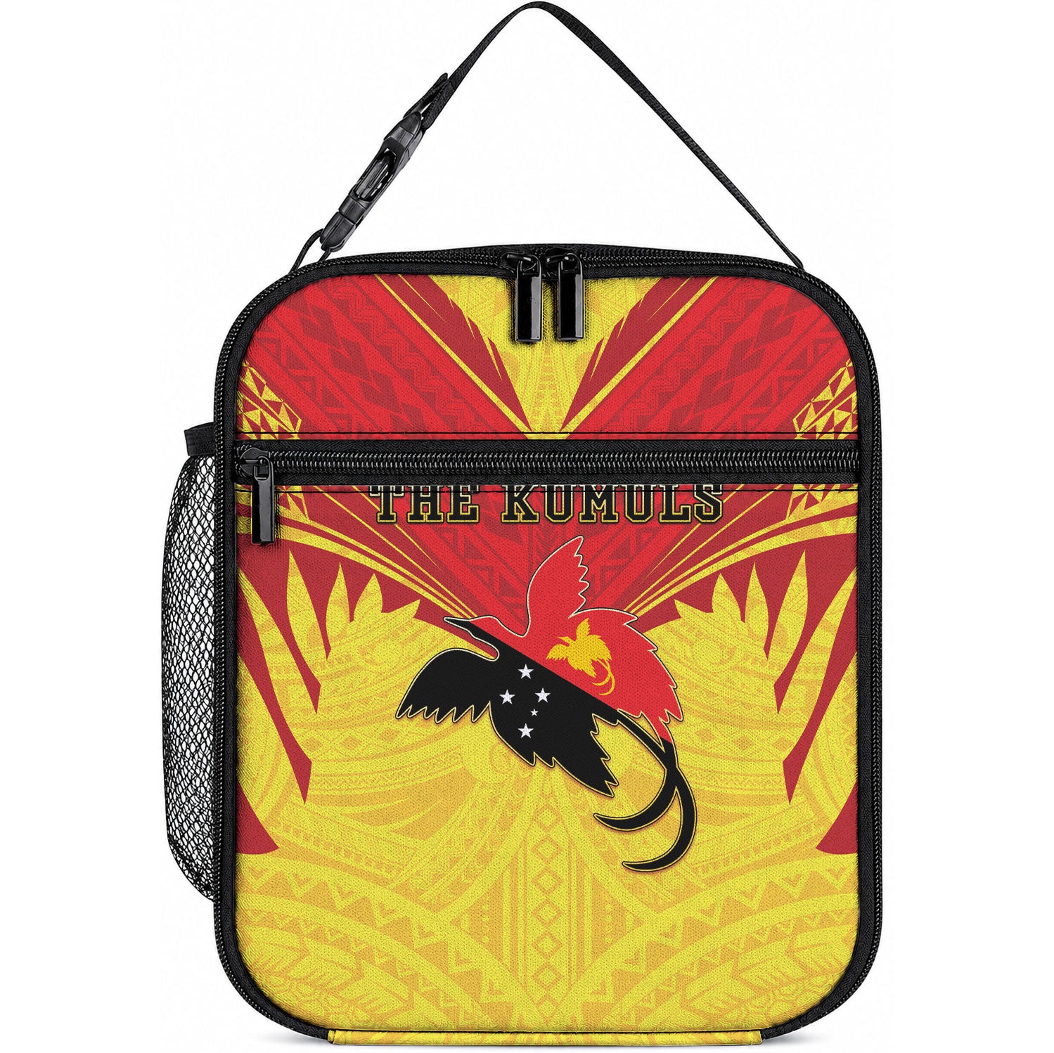 Papua New Guinea Rugby Lunch Bag Kumuls Heritage LT05 10.2 × 8.3 × 4.3 inch Yellow - Polynesian Pride