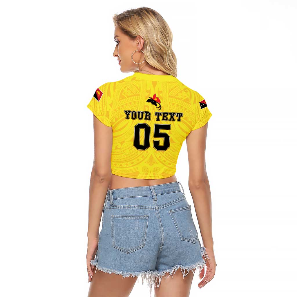 Papua New Guinea Rugby Custom Raglan Cropped T Shirt Kumuls Heritage