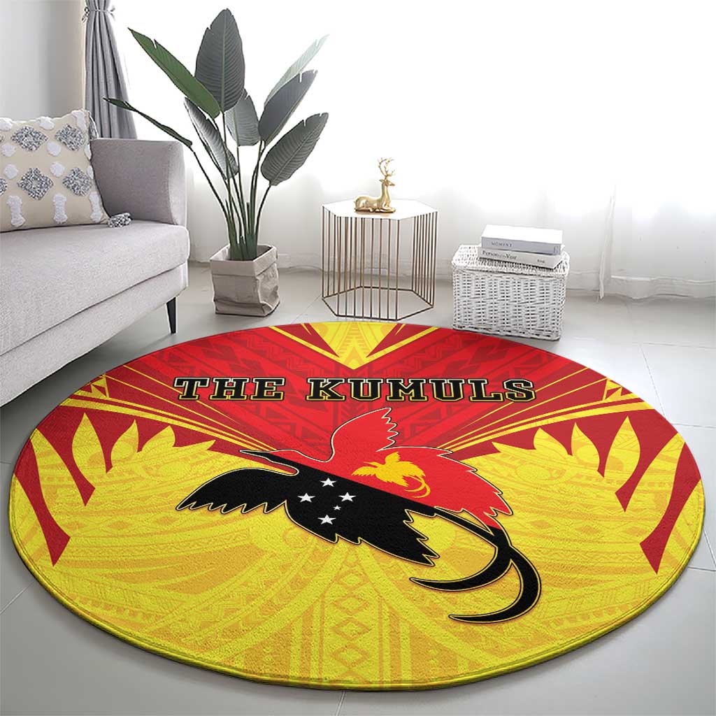 Papua New Guinea Rugby Round Carpet Kumuls Heritage