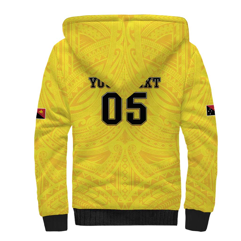 Papua New Guinea Rugby Custom Sherpa Hoodie Kumuls Heritage