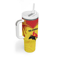 Papua New Guinea Rugby Custom Tumbler With Handle Kumuls Heritage