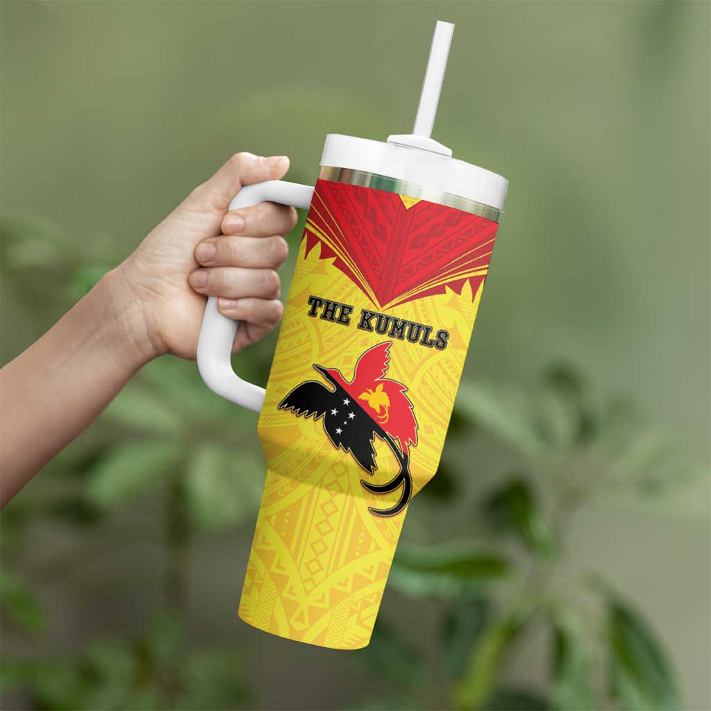 Papua New Guinea Rugby Custom Tumbler With Handle Kumuls Heritage