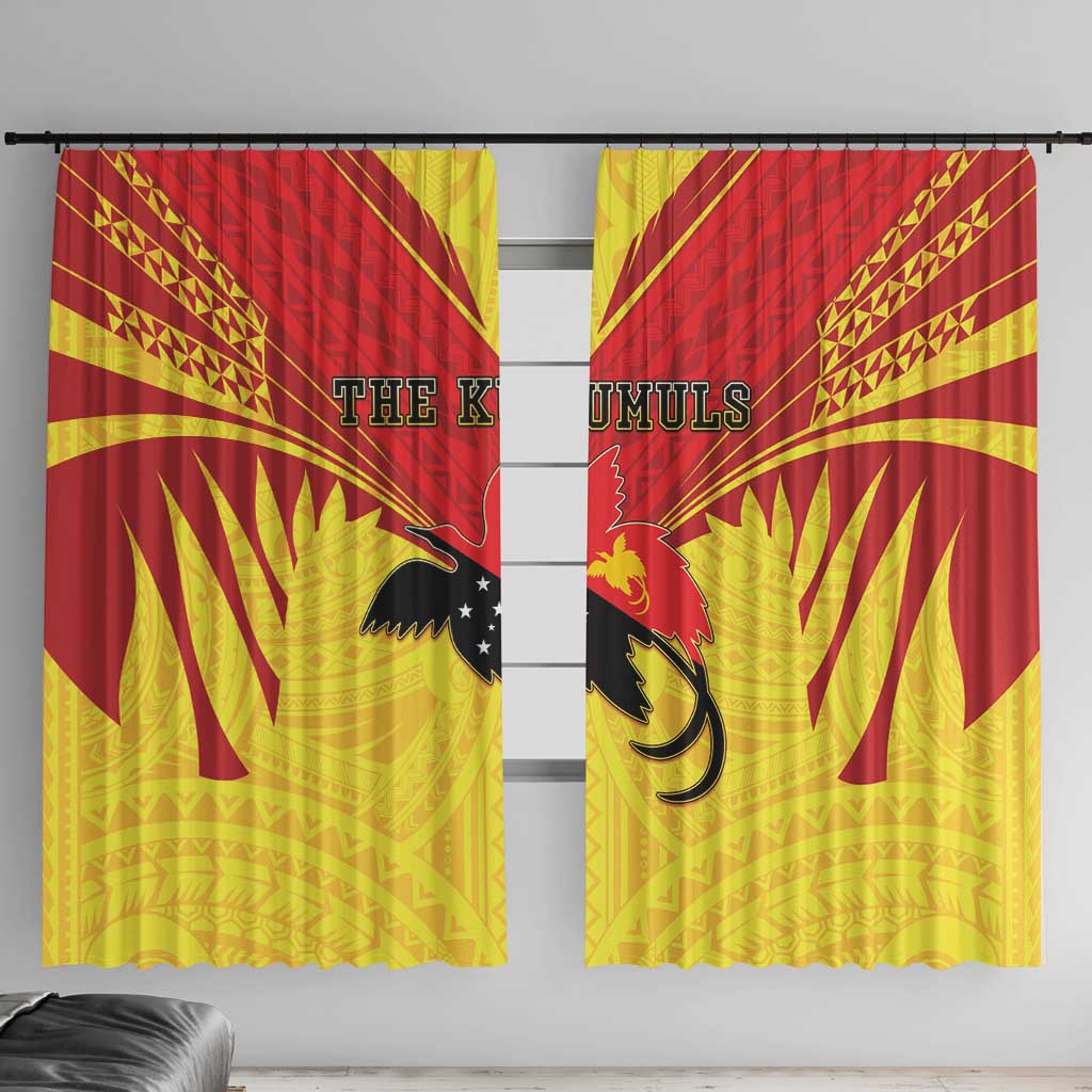 Papua New Guinea Rugby Window Curtain Kumuls Heritage
