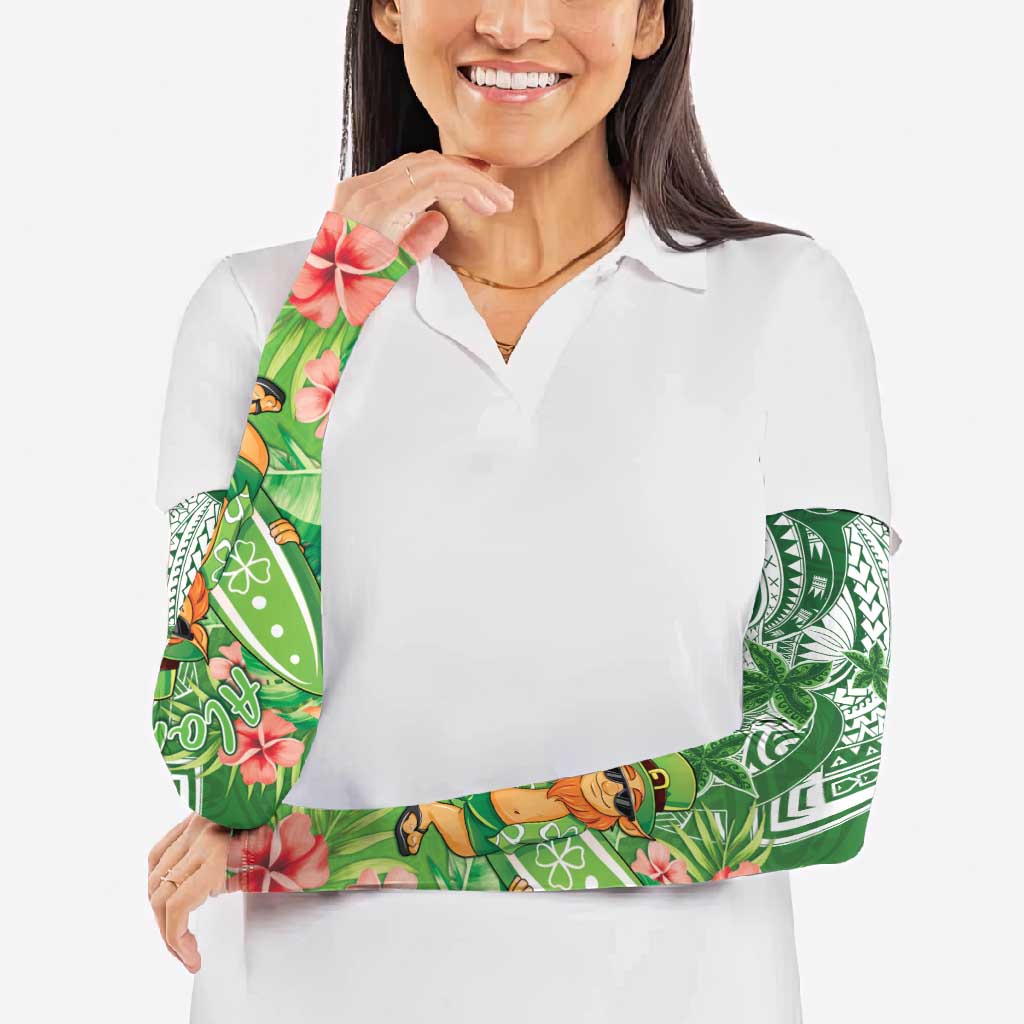 Aloha Hawaii St Patrick's Day Arm Sleeves Polynesian Style