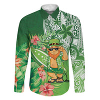 Aloha Hawaii St Patrick's Day Family Matching Mermaid Dress and Hawaiian Shirt Polynesian Style
