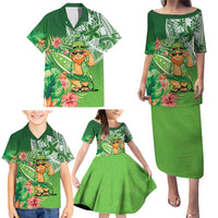 Aloha Hawaii St Patrick's Day Family Matching Puletasi and Hawaiian Shirt Polynesian Style