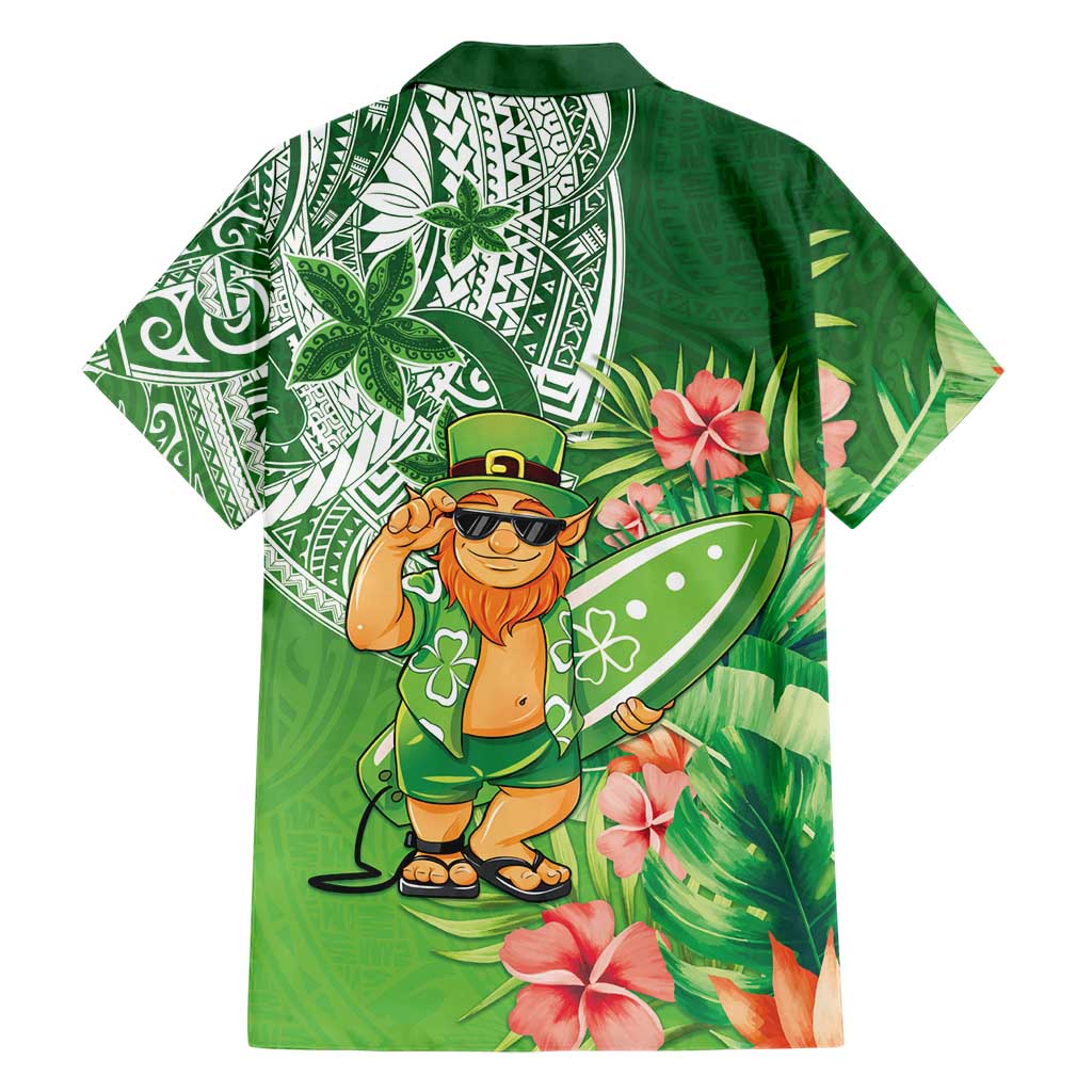 Aloha Hawaii St Patrick's Day Family Matching Puletasi and Hawaiian Shirt Polynesian Style