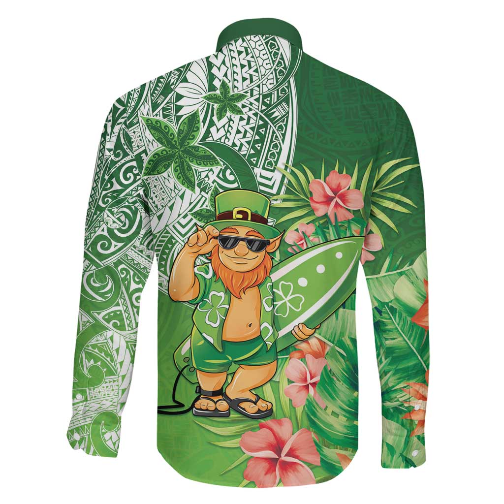 Aloha Hawaii St Patrick's Day Family Matching Puletasi and Hawaiian Shirt Polynesian Style