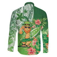 Aloha Hawaii St Patrick's Day Family Matching Tank Maxi Dress and Hawaiian Shirt Polynesian Style