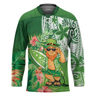 Aloha Hawaii St Patrick's Day Hockey Jersey Polynesian Style