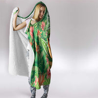 Aloha Hawaii St Patrick's Day Hooded Blanket Polynesian Style