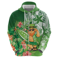 Aloha Hawaii St Patrick's Day Hoodie Polynesian Style