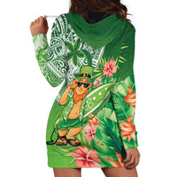 Aloha Hawaii St Patrick's Day Hoodie Dress Polynesian Style