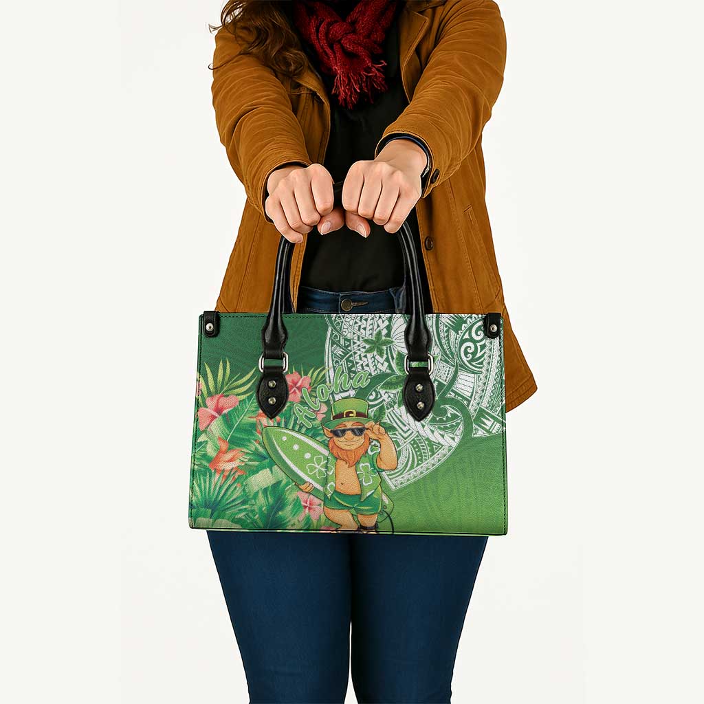 Aloha Hawaii St Patrick's Day Leather Bag Polynesian Style