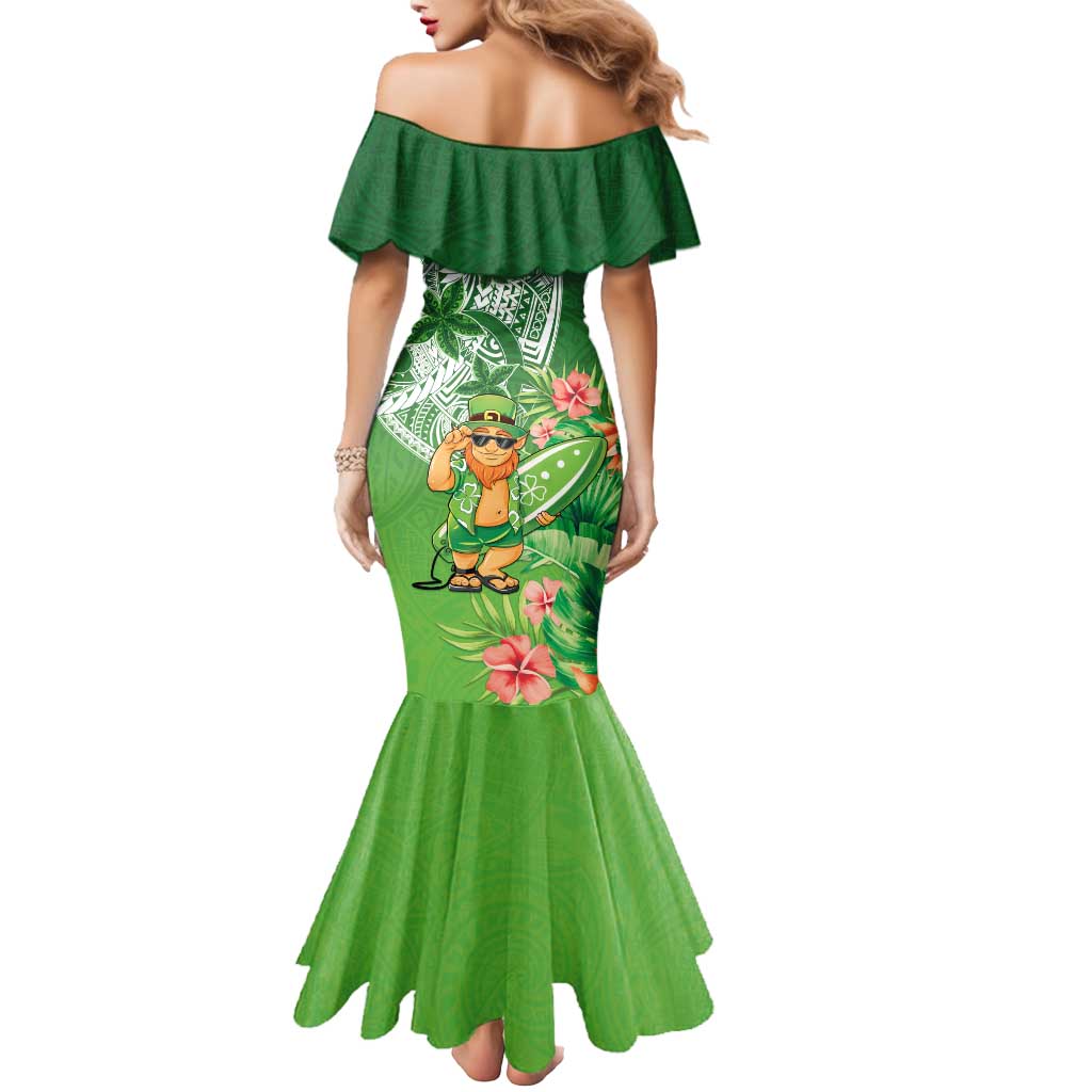 Aloha Hawaii St Patrick's Day Mermaid Dress Polynesian Style