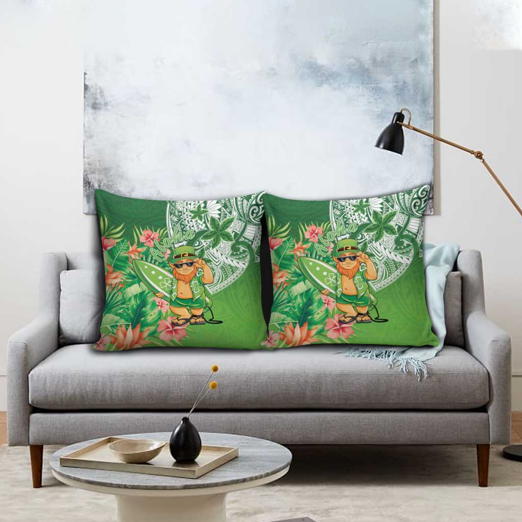 Aloha Hawaii St Patrick's Day Pillow Cover Polynesian Style