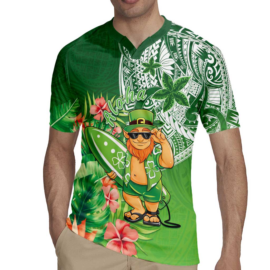 Aloha Hawaii St Patrick's Day Rugby Jersey Polynesian Style